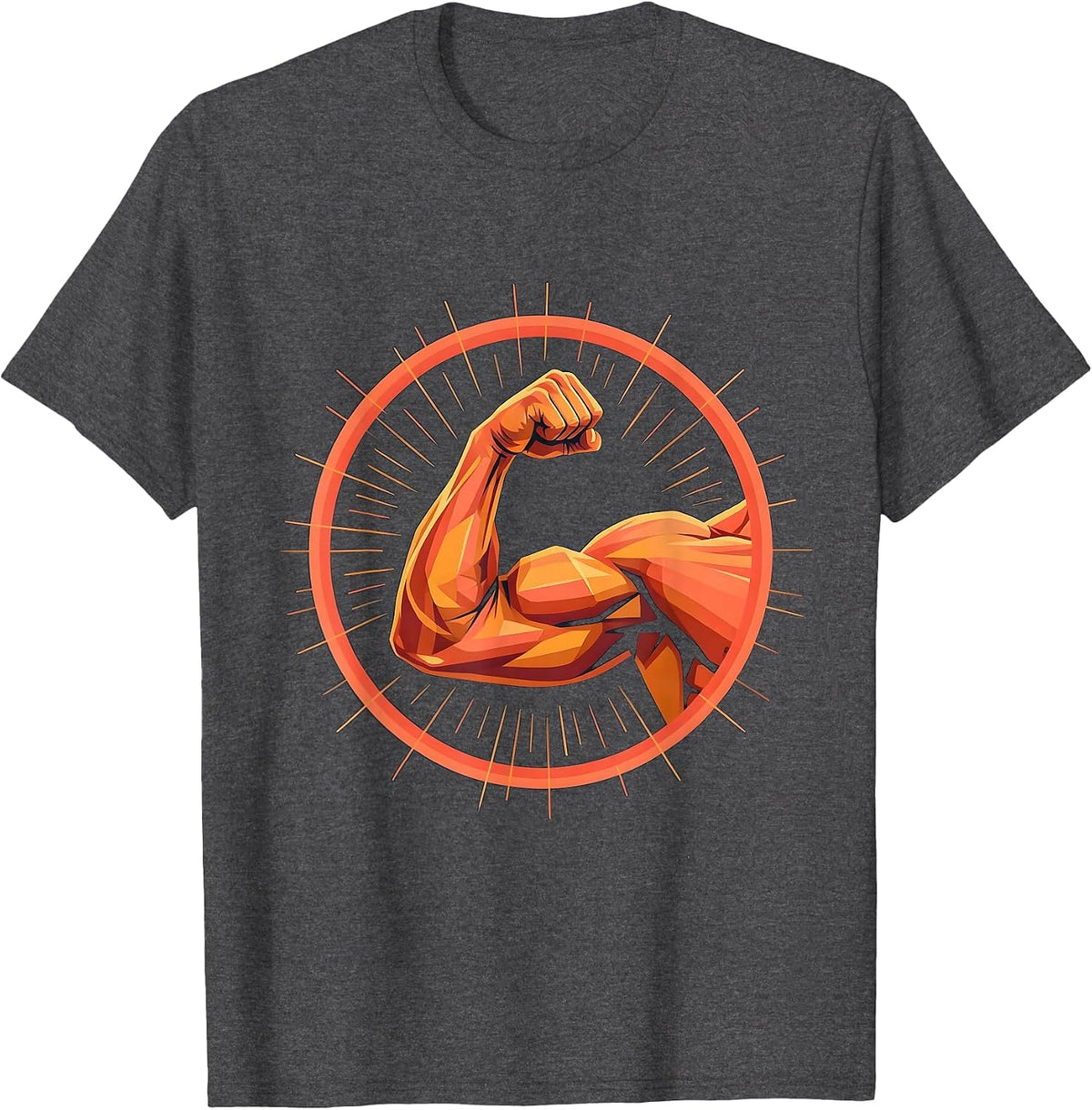 Men's Physical Therapy Bicep Curl Graphic T-Shirt - Dark Heather Grey