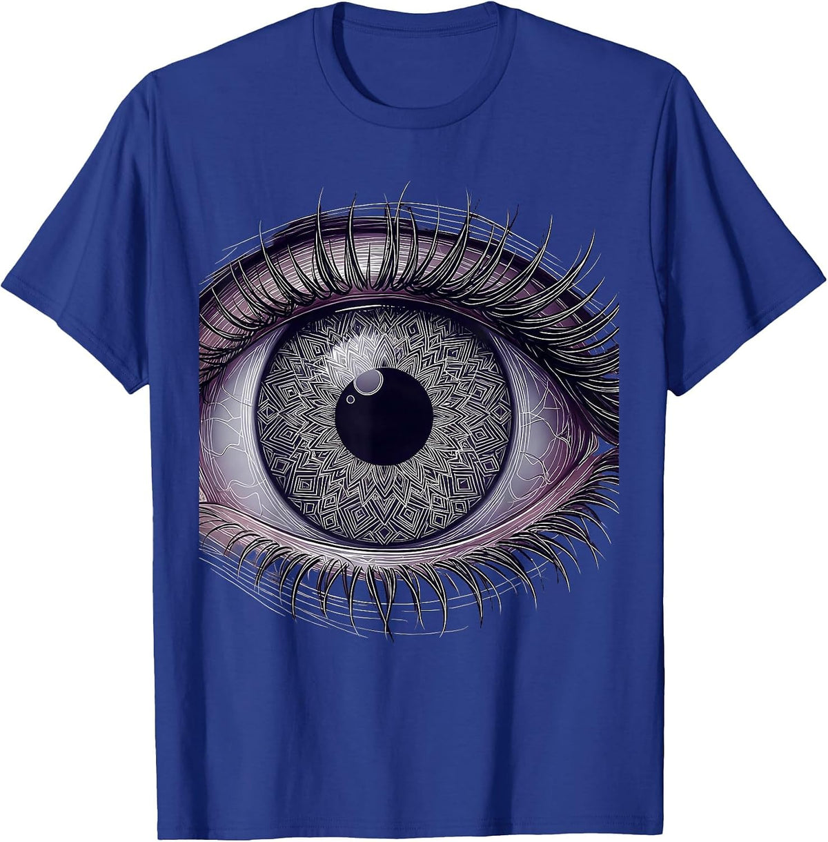 Autism Awareness Kaleidoscope Eye Graphic T-Shirt - Royal Blue