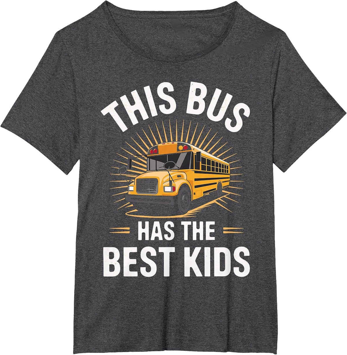 This Bus Has The Best Kids School Bus Driver T-Shirt - Dark Heather Grey