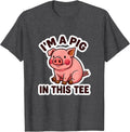 Men's I’m A Pig In This Tee Funny Pig Lover Halloween Costume T-Shirt - Dark Heather Grey