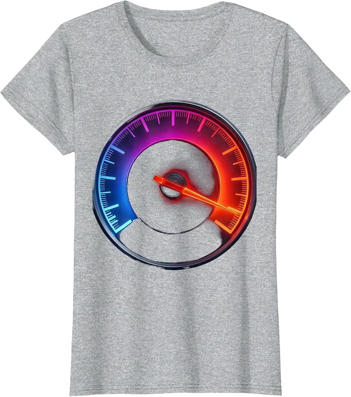 Women's ADHD Awareness Redline Speedometer Graphic T-Shirt - Heather Grey