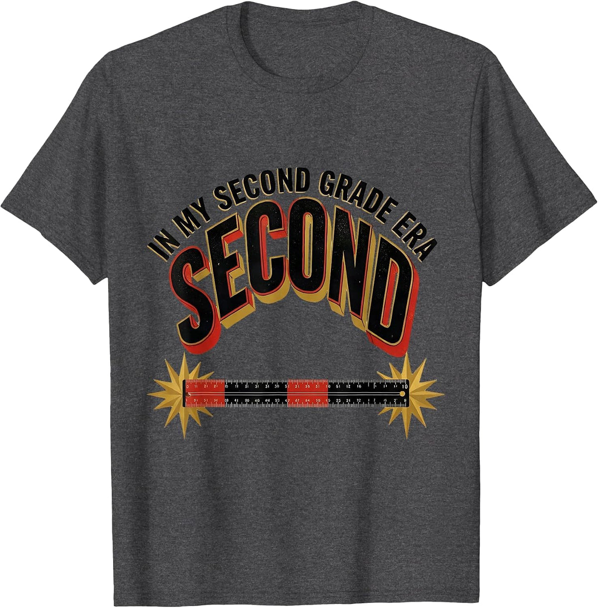 In My Second Grade Era Girl Tie Dye 2nd Grade Back to School T-Shirt - Dark Heather Grey