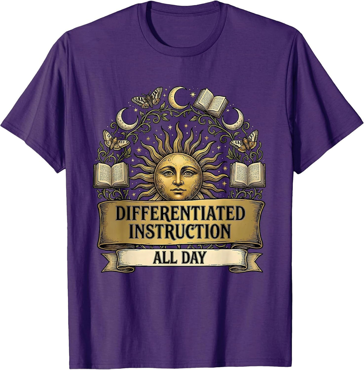 Men's Differentiated Instruction All Day Special Ed Teacher T-Shirt - Purple