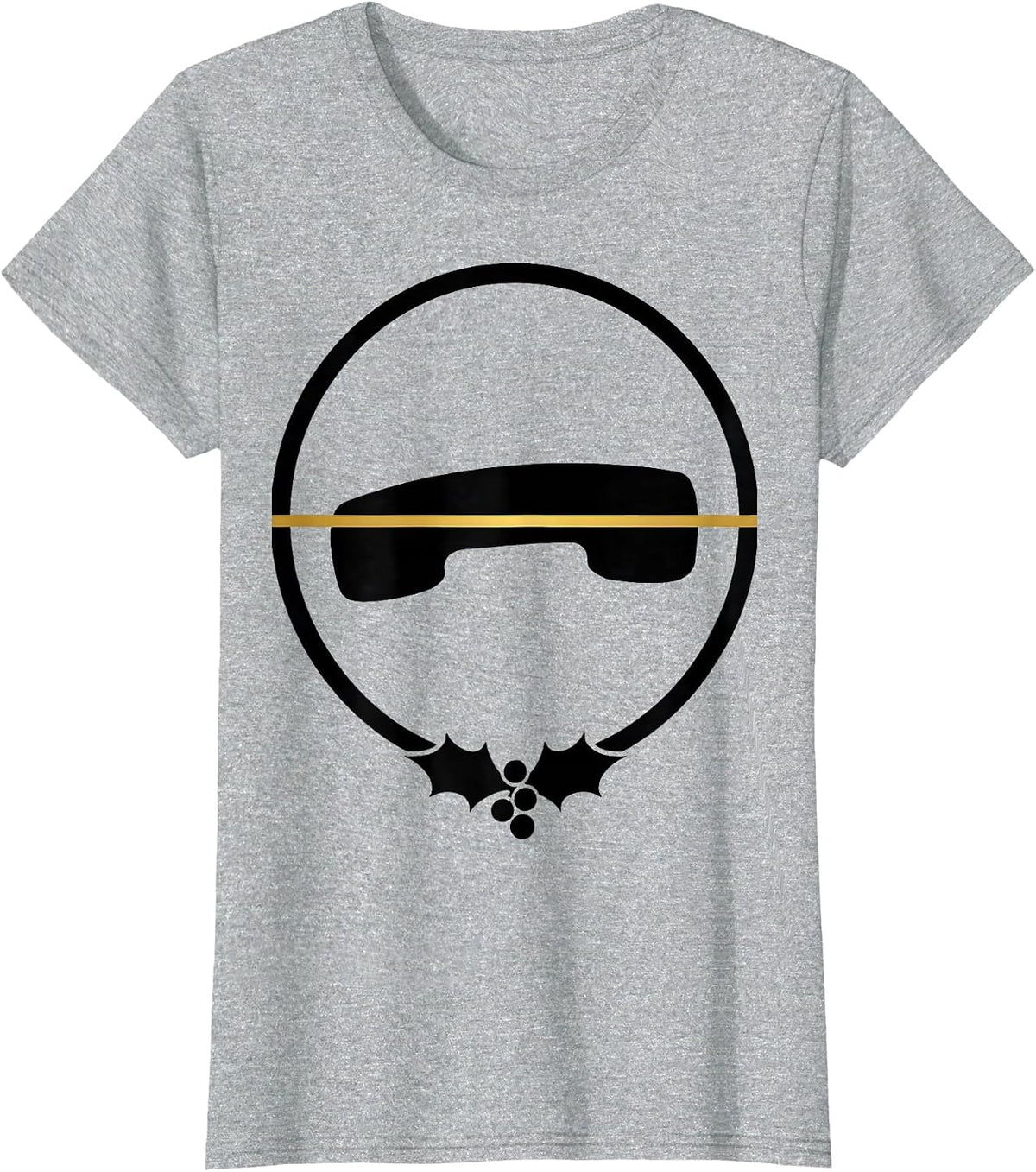 Sealed Badge Calm Dispatcher Thin Gold Line Christmas T-Shirt - Heather Grey