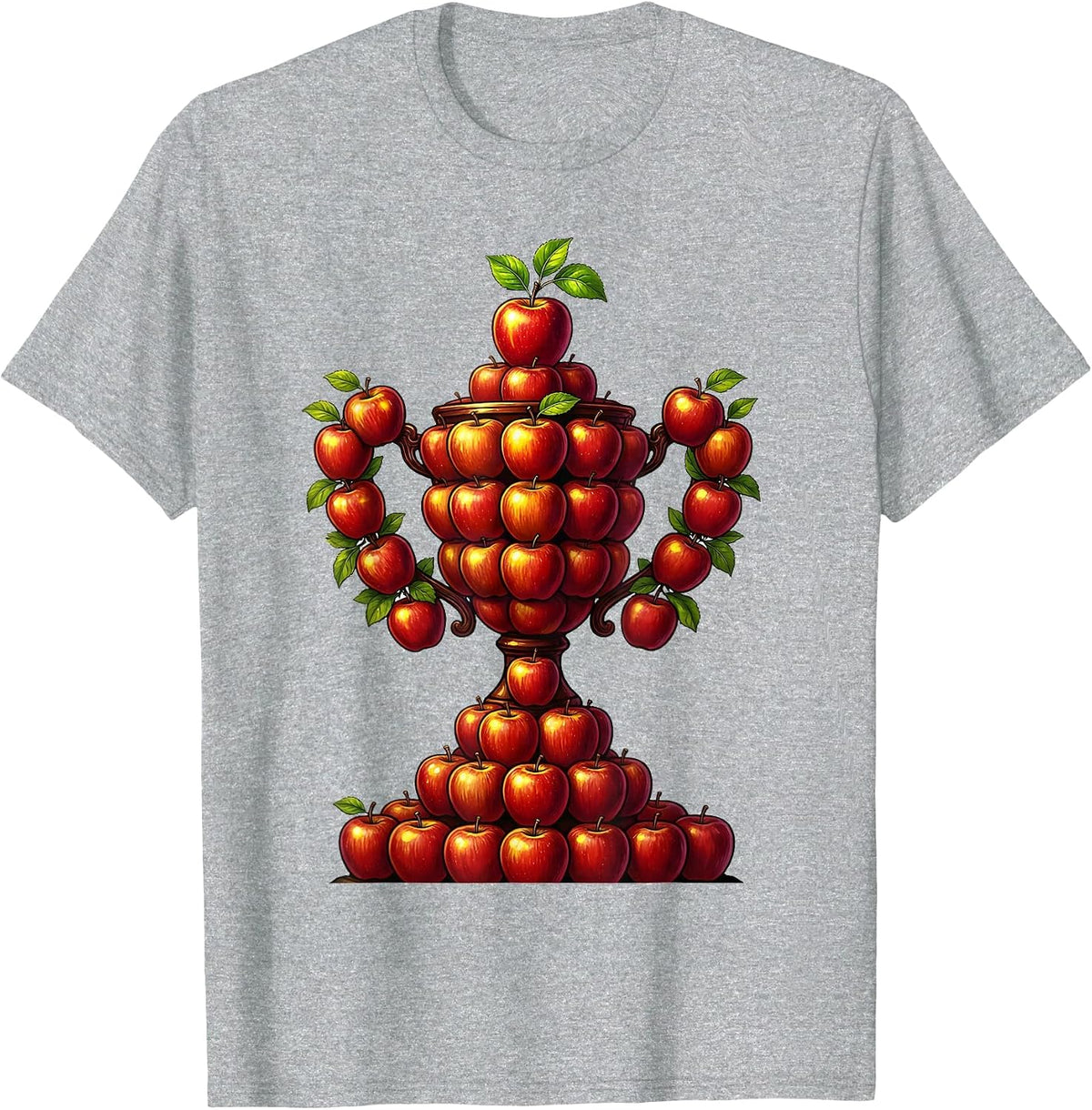 Men's Sped Teacher Apple Trophy Graphic Tee T-Shirt - Heather Grey