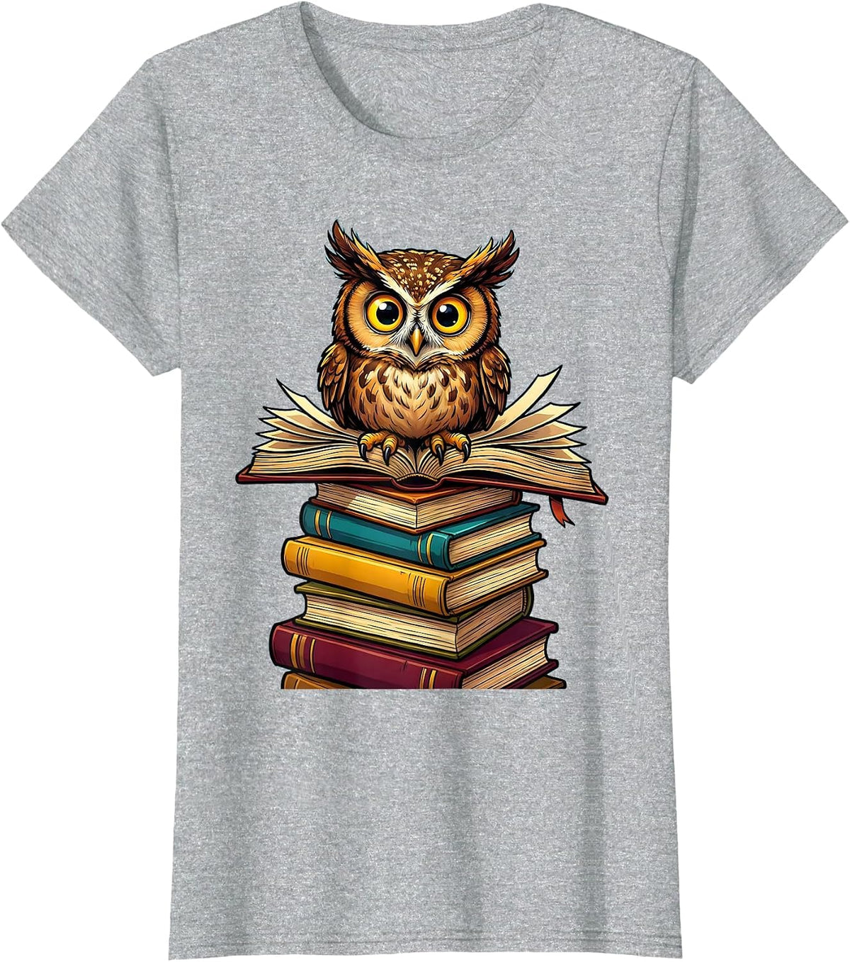 Owl on Books Celebrate Minds of All Kinds T-Shirt - Heather Grey