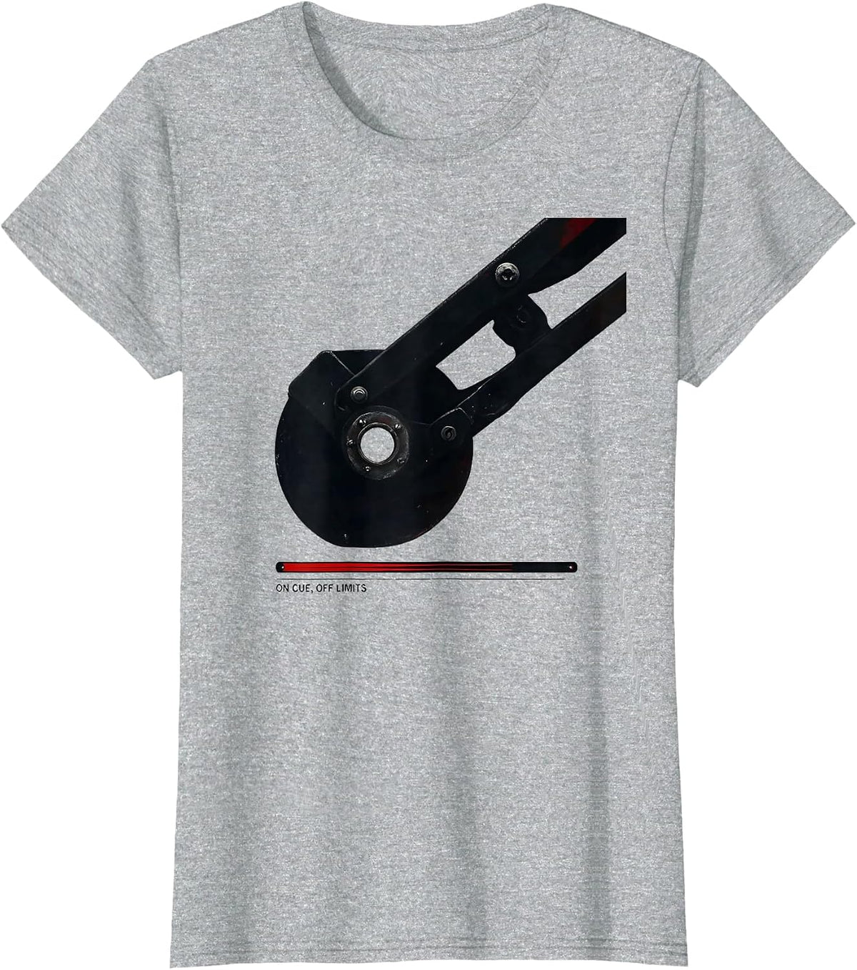 On Cue Off Limits Retro DJ Vinyl Record Turntable Enthusiast T-Shirt - Heather Grey