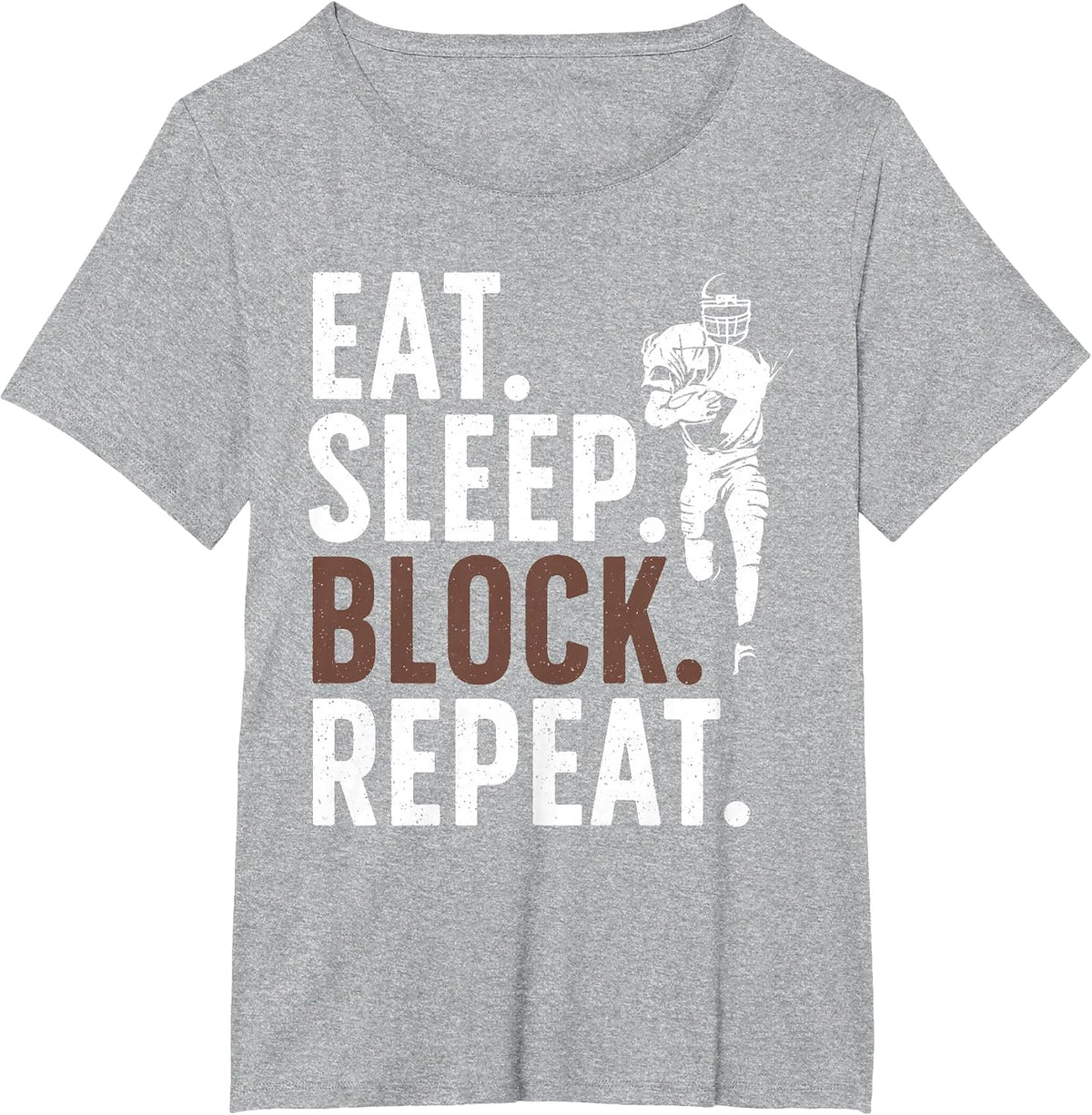 Lineman Art for Men Women Football Player Offensive Lineman T-Shirt - Heather Grey
