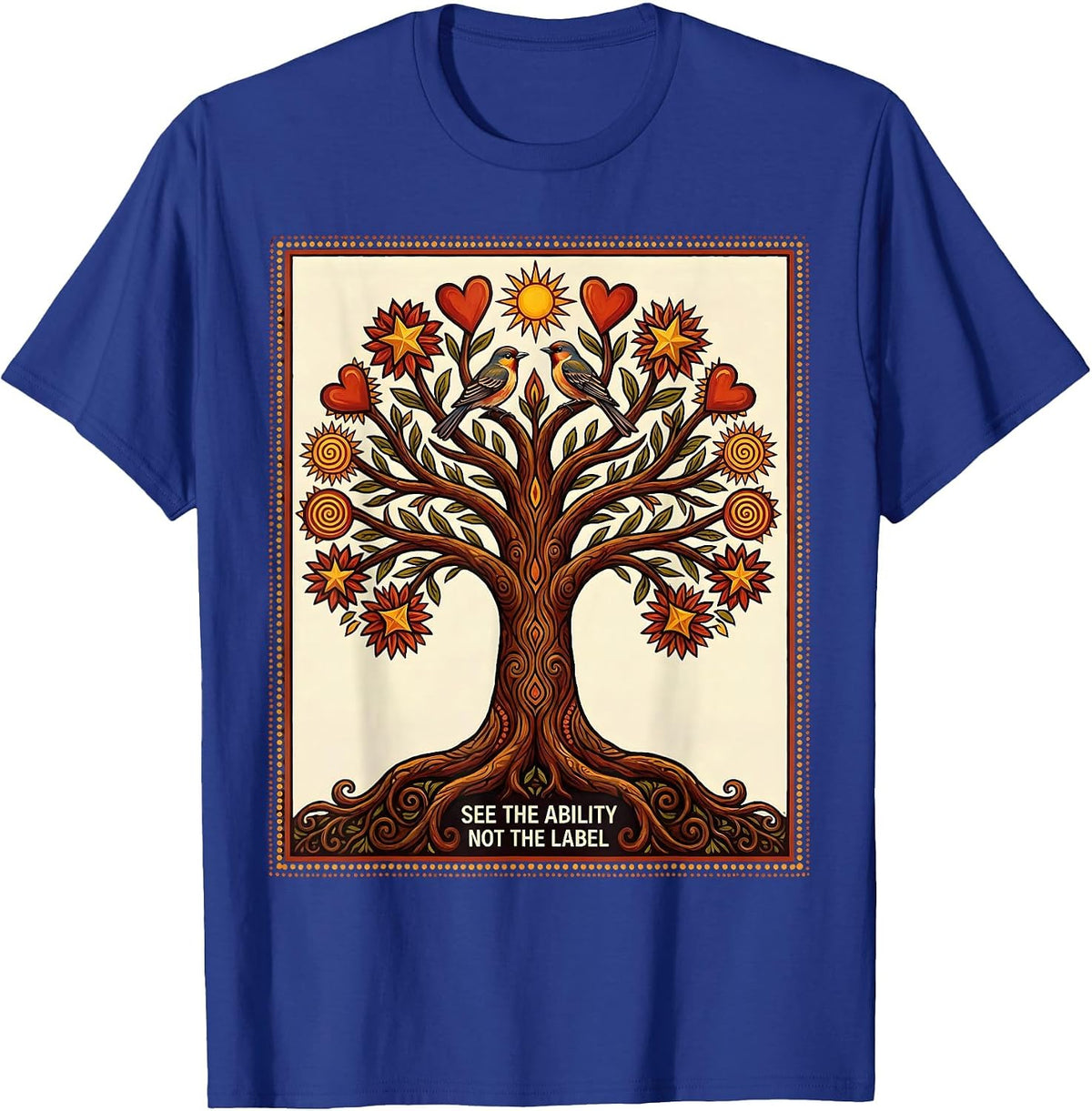 See the Ability Not the Label Special Ed Teacher T-Shirt - Royal Blue