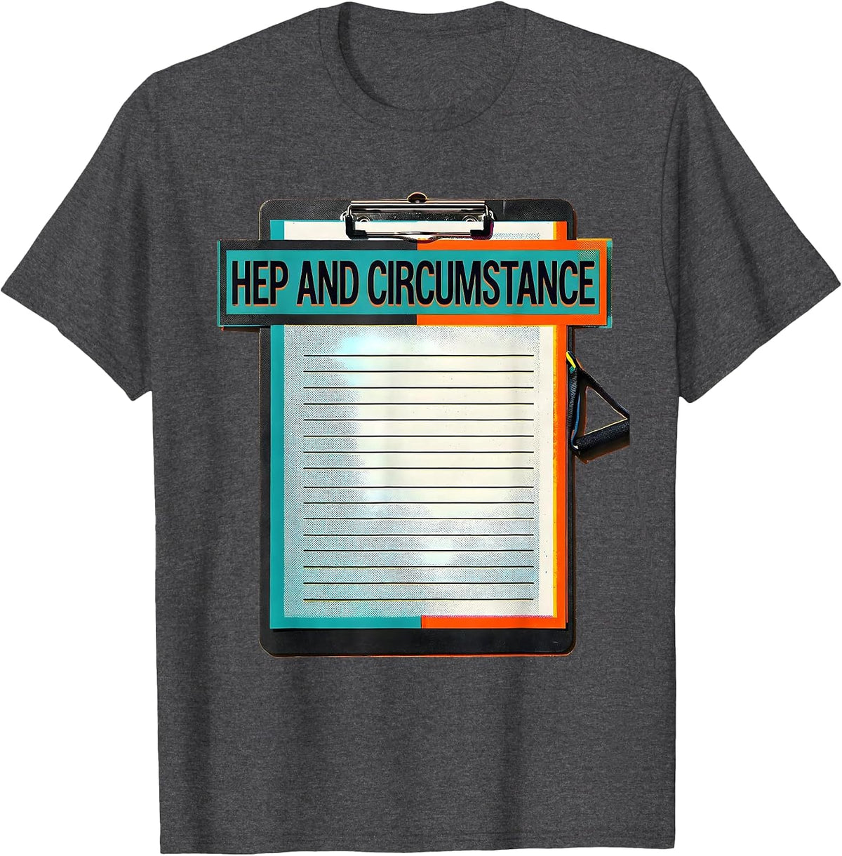 HEP And Circumstance Risograph Physical Therapist PT OT T-Shirt - Dark Heather Grey