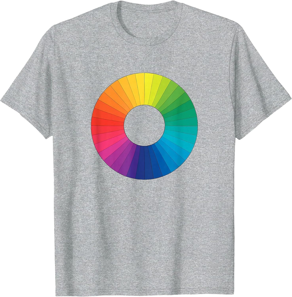 Color Wheel Palette Artist Painter Teacher Color Theory T-Shirt - Heather Grey