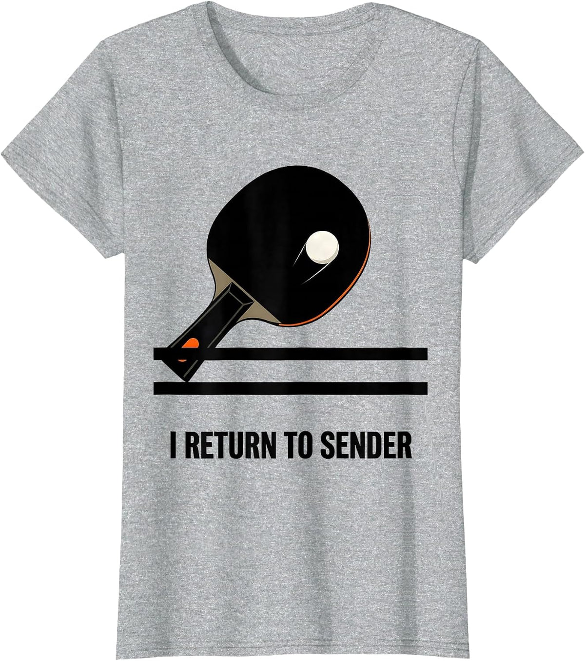 I Return To Sender Brutalist Tennis Humor Player Gift T-Shirt - Heather Grey