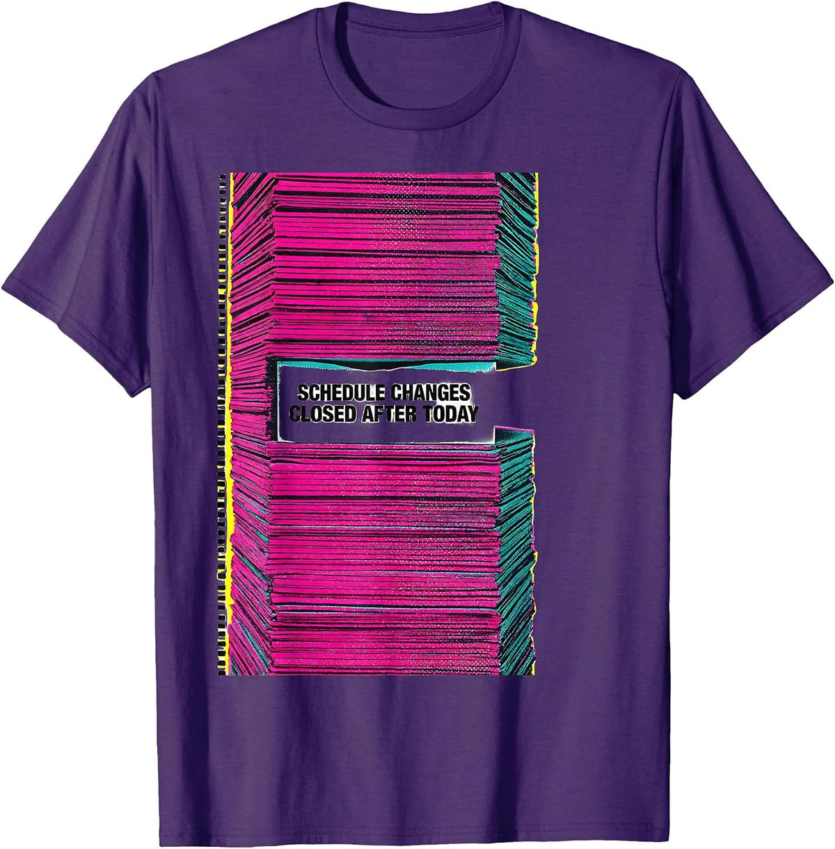 Schedule Changes Closed After Today Groovy School Counselor T-Shirt - Purple