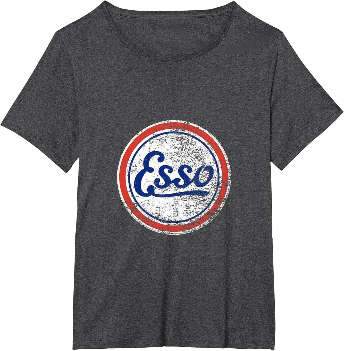 Vintage Esso Gas Station Sign T-Shirt - Dark Heather Grey