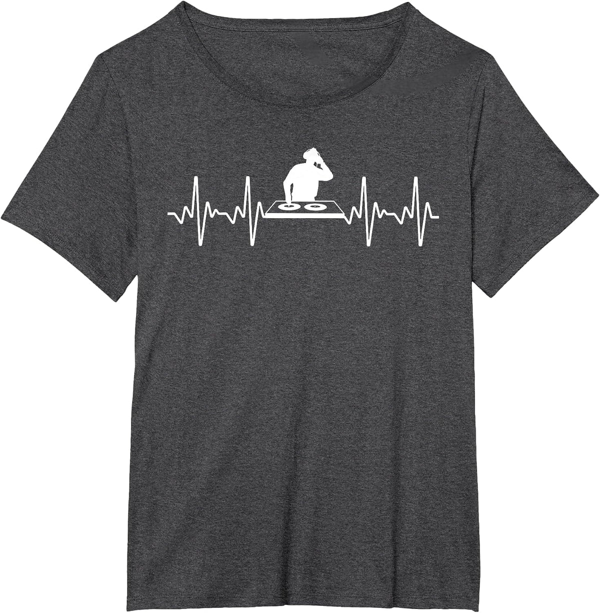 Funny DJ Design for Men Women Vinyl Record Disc Jockey Lover T-Shirt - Dark Heather Grey