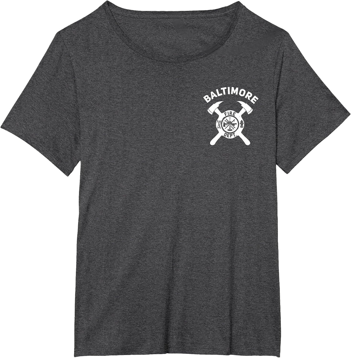 City of Baltimore Fire Department Maryland Firefighter T-Shirt - Dark Heather Grey