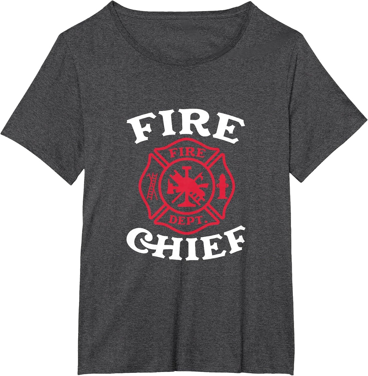 Fire Chief Fire Dept Firefighter Fireman Firefighting T-Shirt - Dark Heather Grey