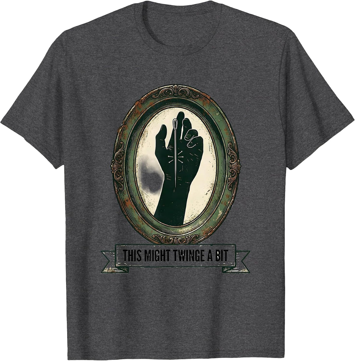 Men's This Might Twinge A Bit Vintage Chiropractor Physical T-Shirt - Dark Heather Grey