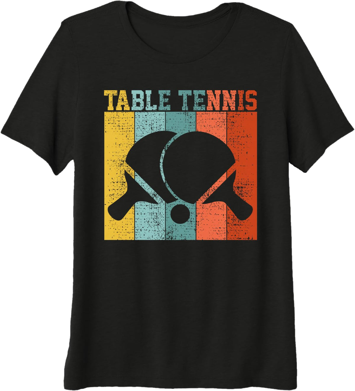 Retro Table Tennis Premium Tri-blend T-Shirt - Black
