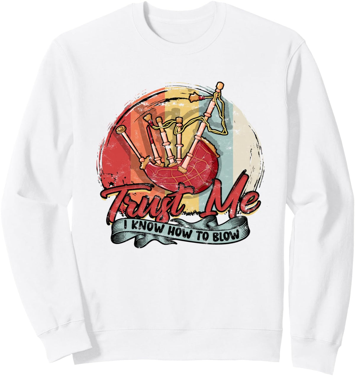 Bagpiper Bagpipe Bagpipes Sweatshirt - Adult Unisex White
