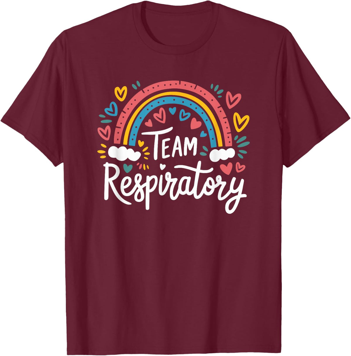 RT Technician Squad Pulmonary Therapist, Team Respiratory T-Shirt - Burgundy