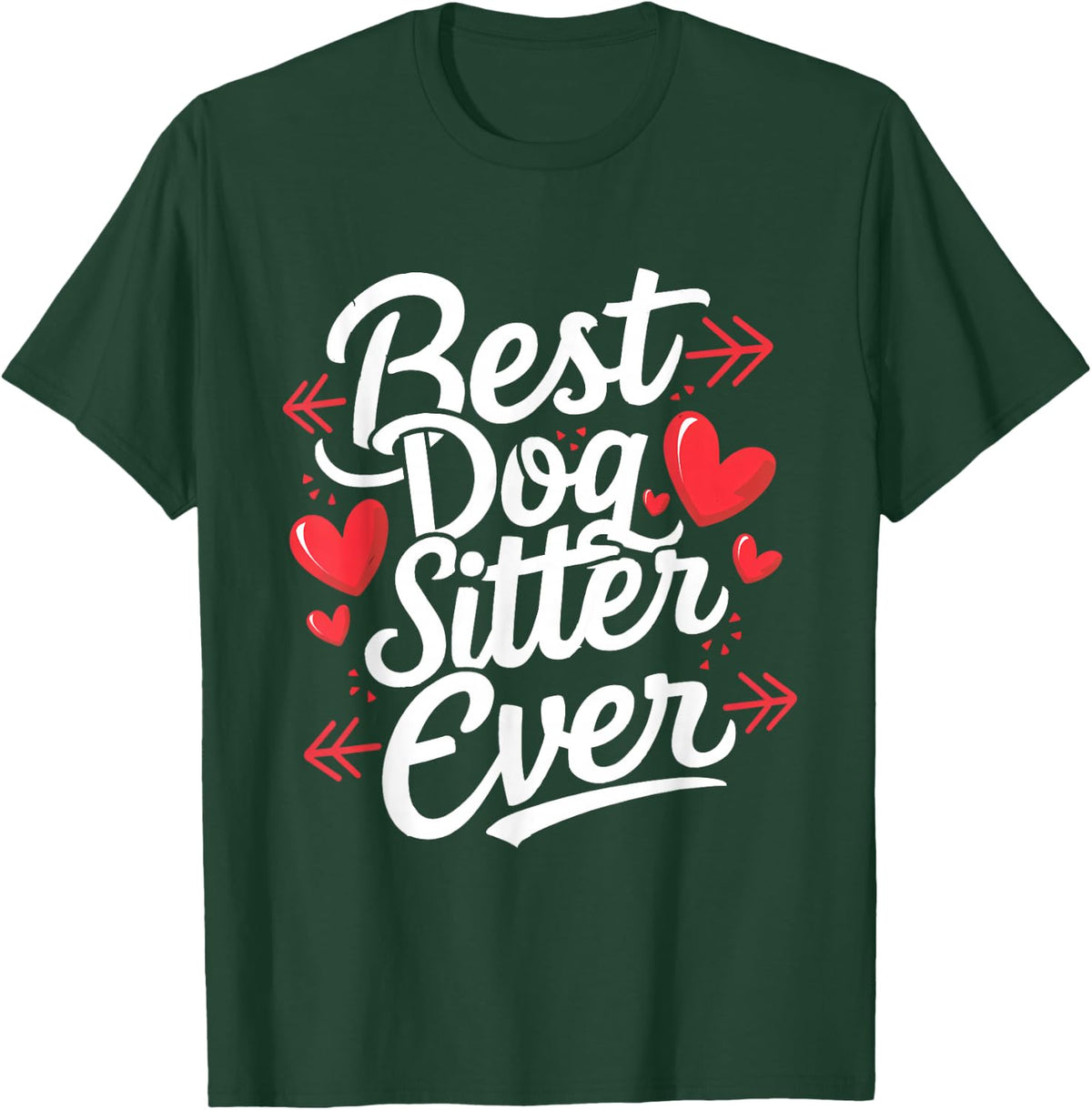 Dog Babysitter Cute T-Shirt - Dark Green