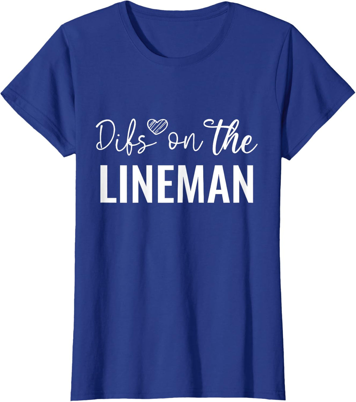Funny sarcastic Dibs on the Lineman Electrician T-Shirt - Royal Blue
