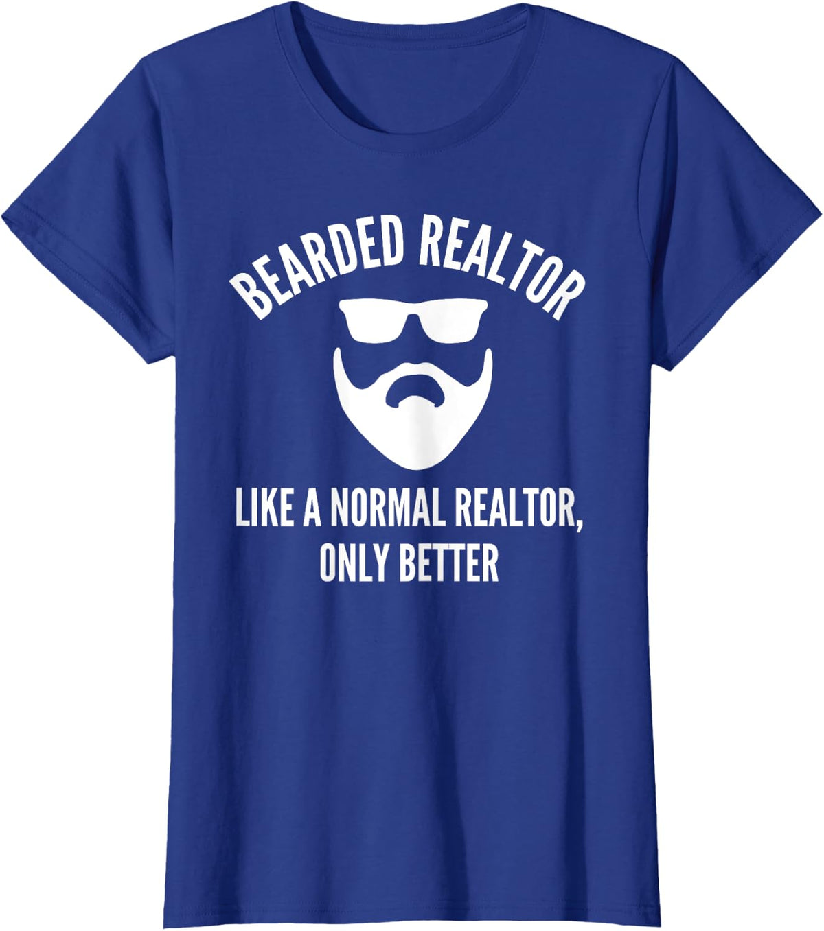 Bearded Realtor Definition Funny Male Real Estate Agent T-Shirt - Royal Blue
