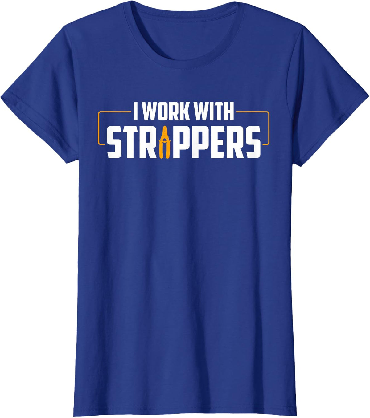 I Work with Strippers Funny Cable Stripper Electrician Humor T-Shirt - Royal Blue