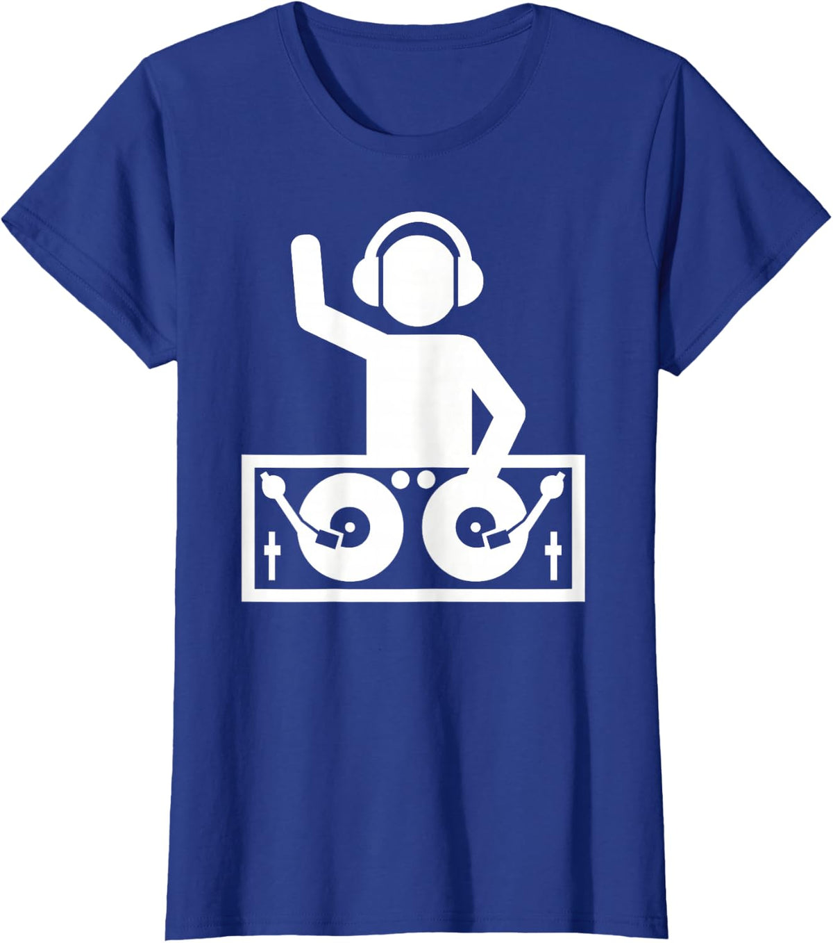 DJ with turntables T-Shirt - Royal Blue