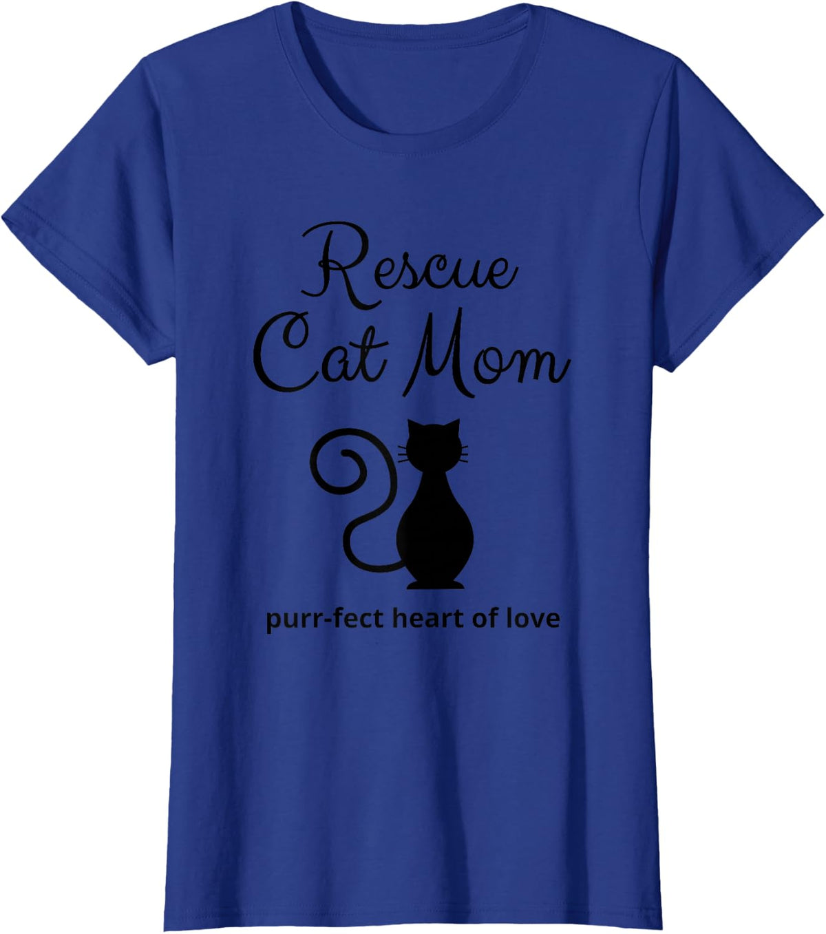 Pretty Cat Rescue Mom, Foster Cat Mom Cat Rescue Mom T-Shirt - Royal Blue