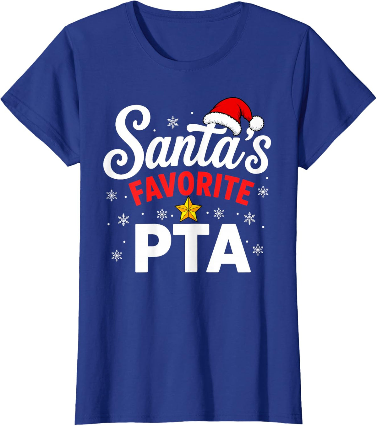Physical Therapist Assistant Santa Favorite PTA Christmas T-Shirt - Royal Blue