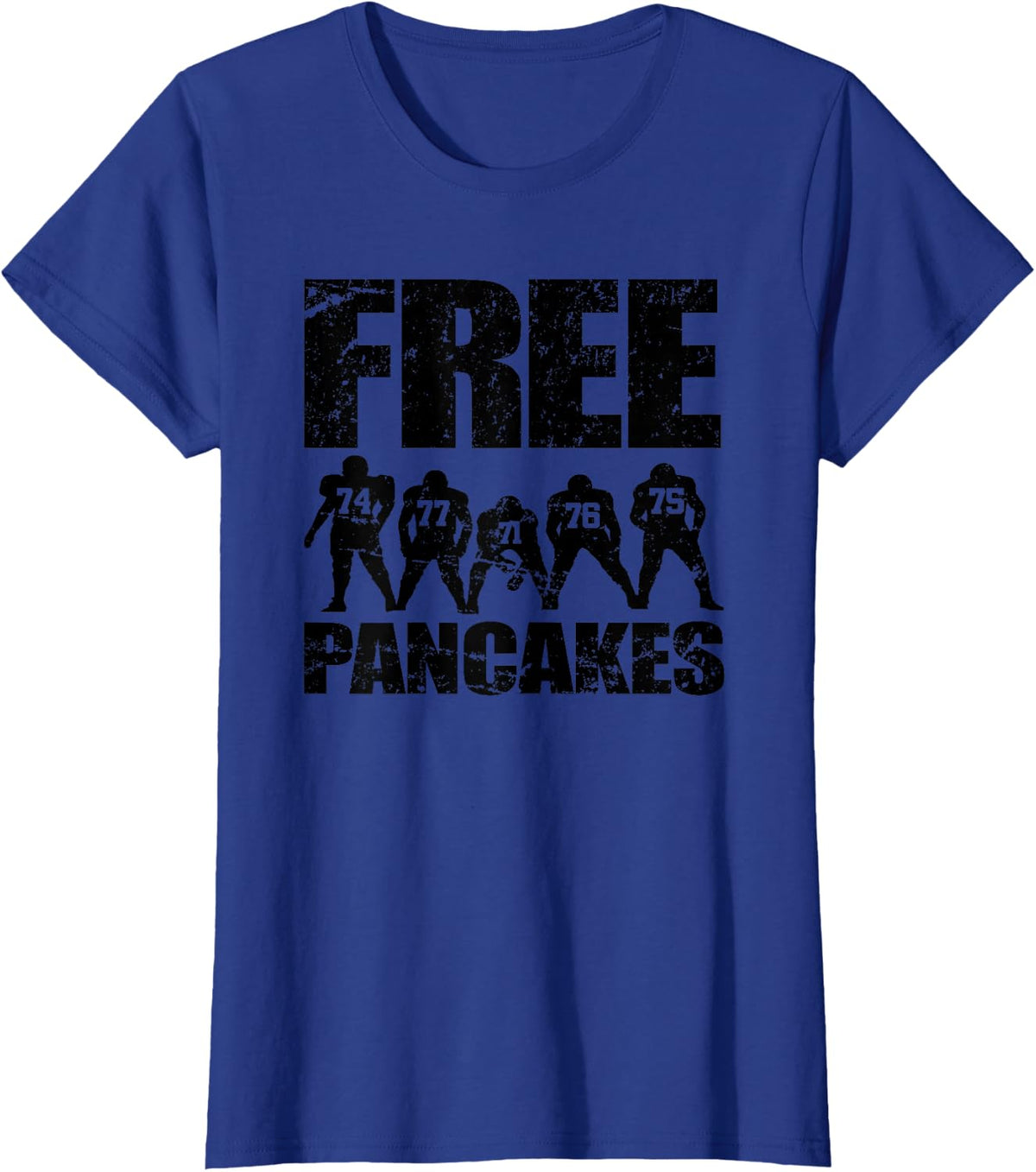 Offensive Line Lineman Funny Football T-Shirt - Royal Blue