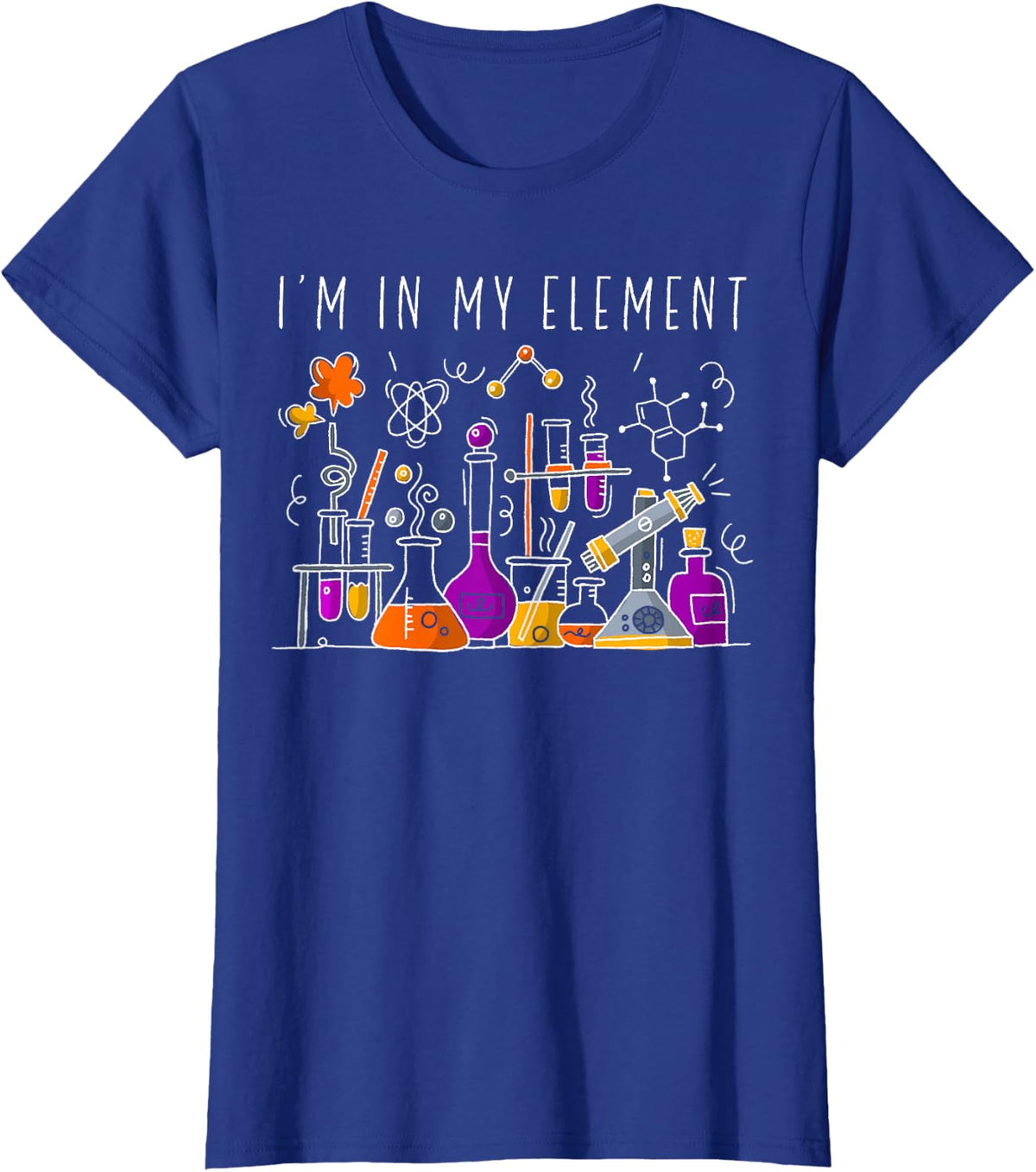 Funny Chemist Gifts I'm in My Element Chemistry Science Nerd T-Shirt Small - Royal Blue