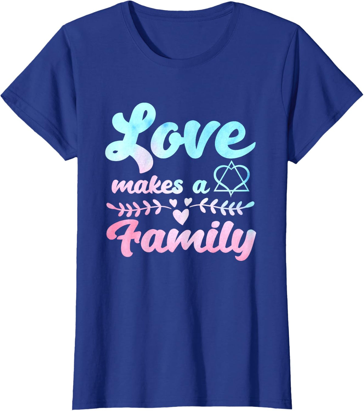 Adoption Announcement Day Love Family T-Shirt - Royal Blue