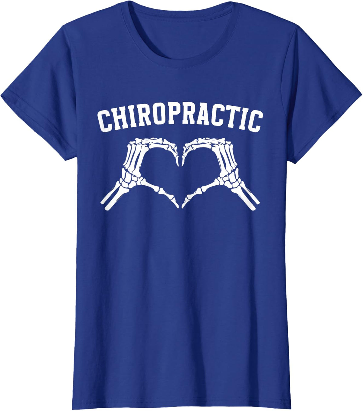 Chiropractic Heart Chiropractor Appreciation T-Shirt - Royal Blue