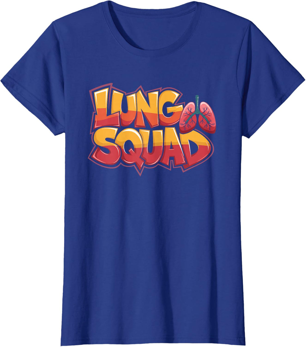 RT Respiratory Nurse Pulmonary Therapist, Lung Squad T-Shirt - Royal Blue