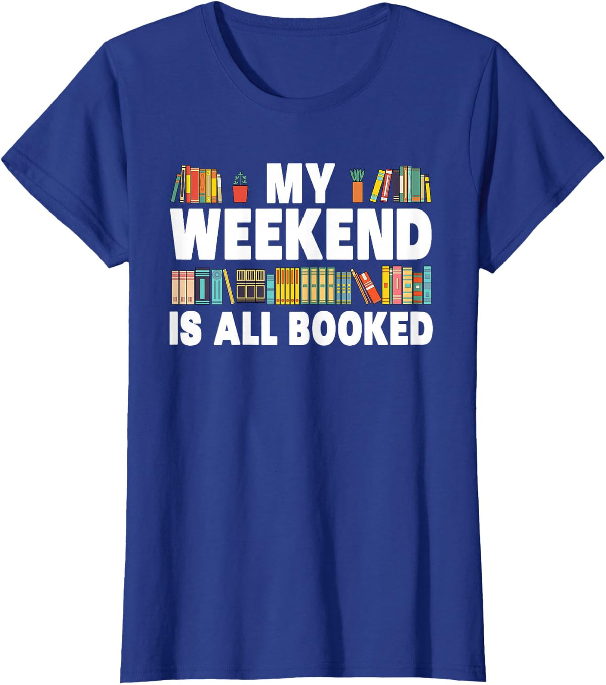 Funny Book Design For Men Women Book Lover Library Reader T-Shirt, Black - Royal Blue