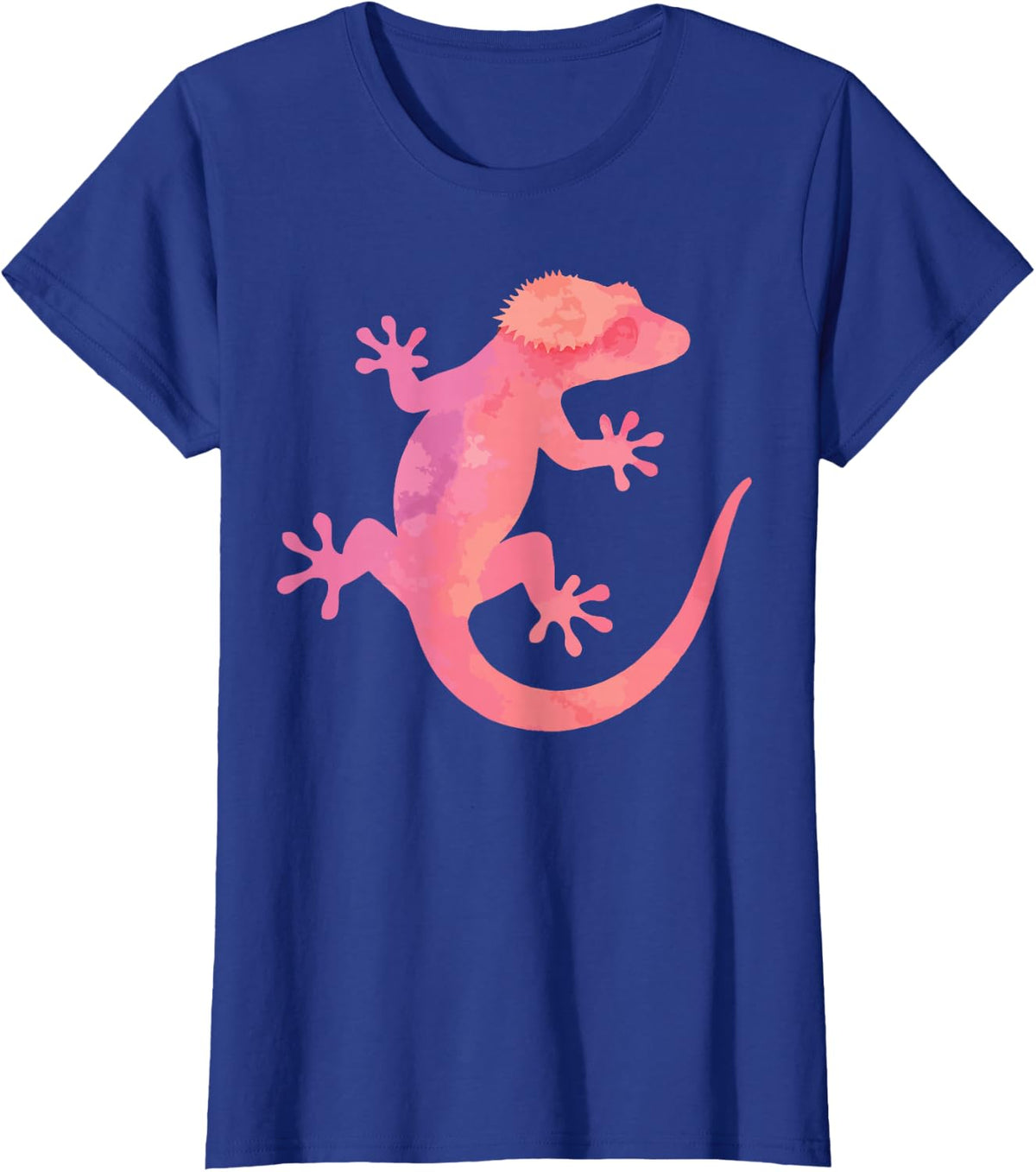 Crested Gecko Watercolor T-Shirt - Royal Blue