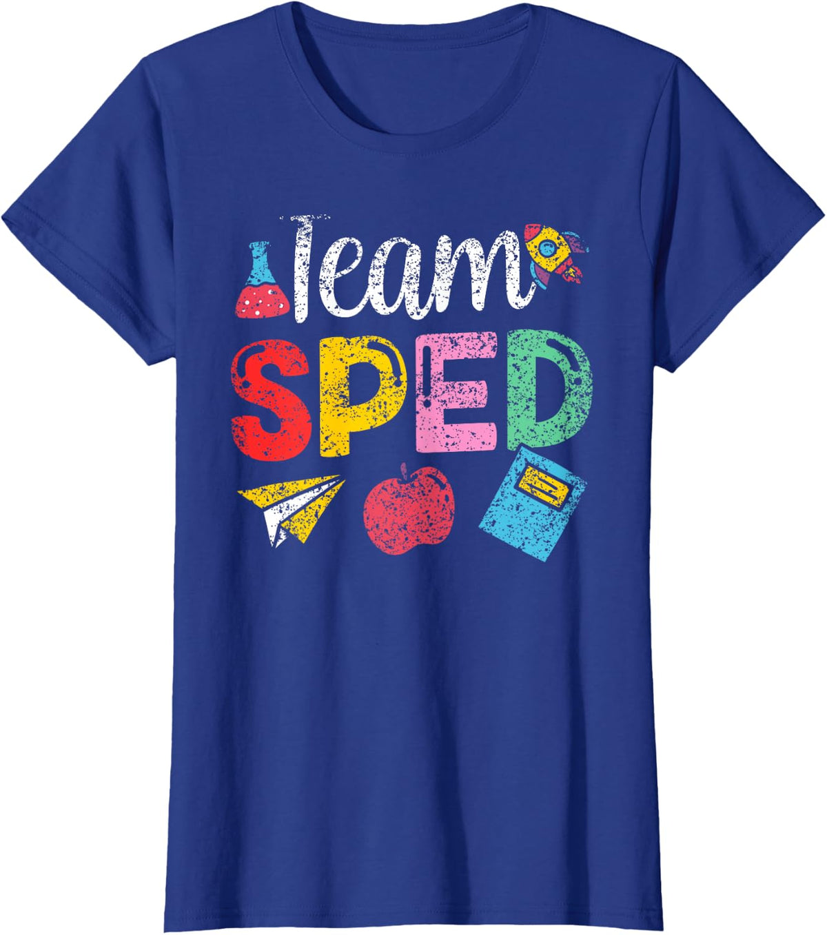 Team Sped Cute Special Education Teacher Awareness T-Shirt - Royal Blue