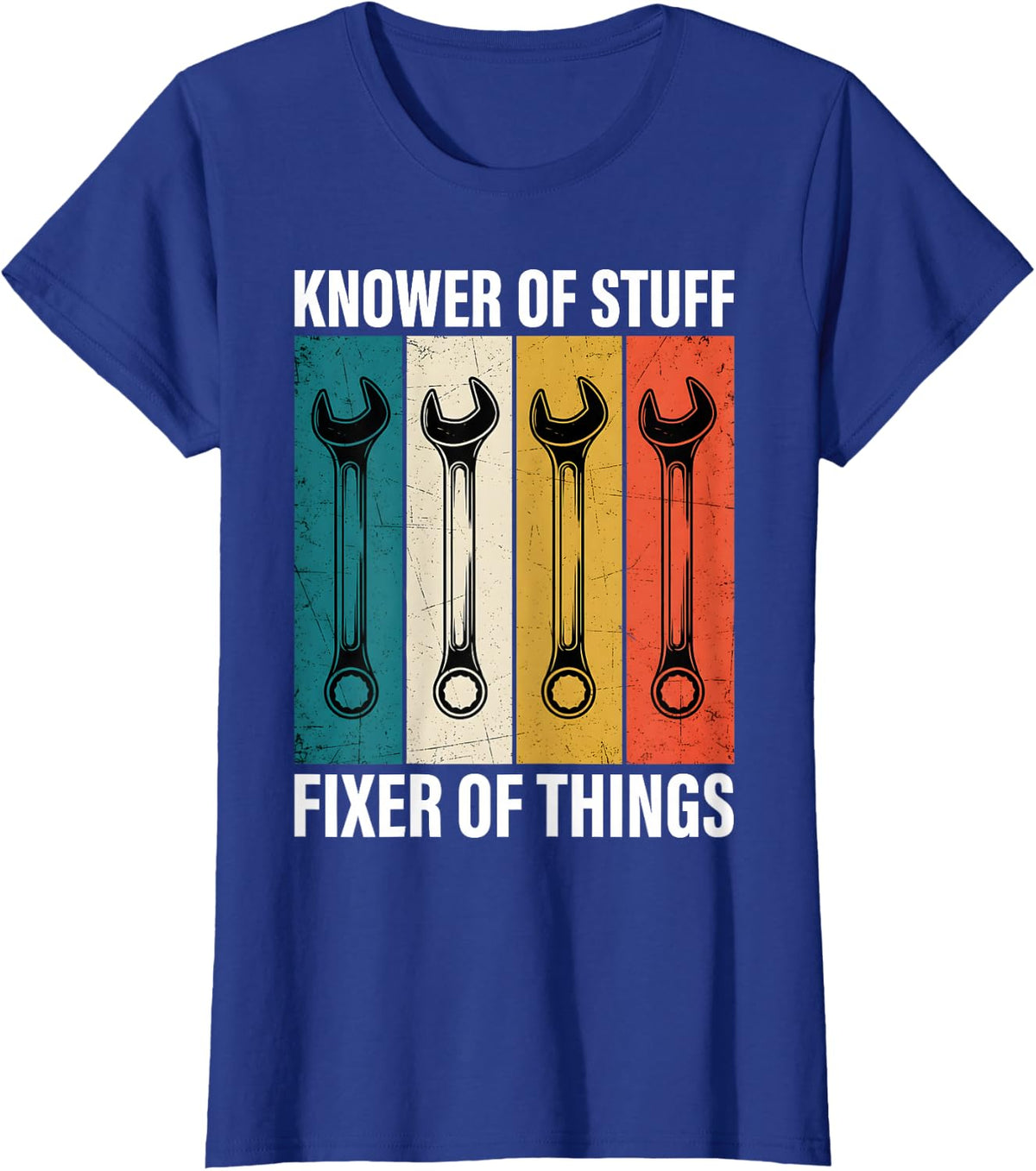 Wrench Mechanic Vintage Tool Funny Mechanic Men Dad Auto T-Shirt - Royal Blue