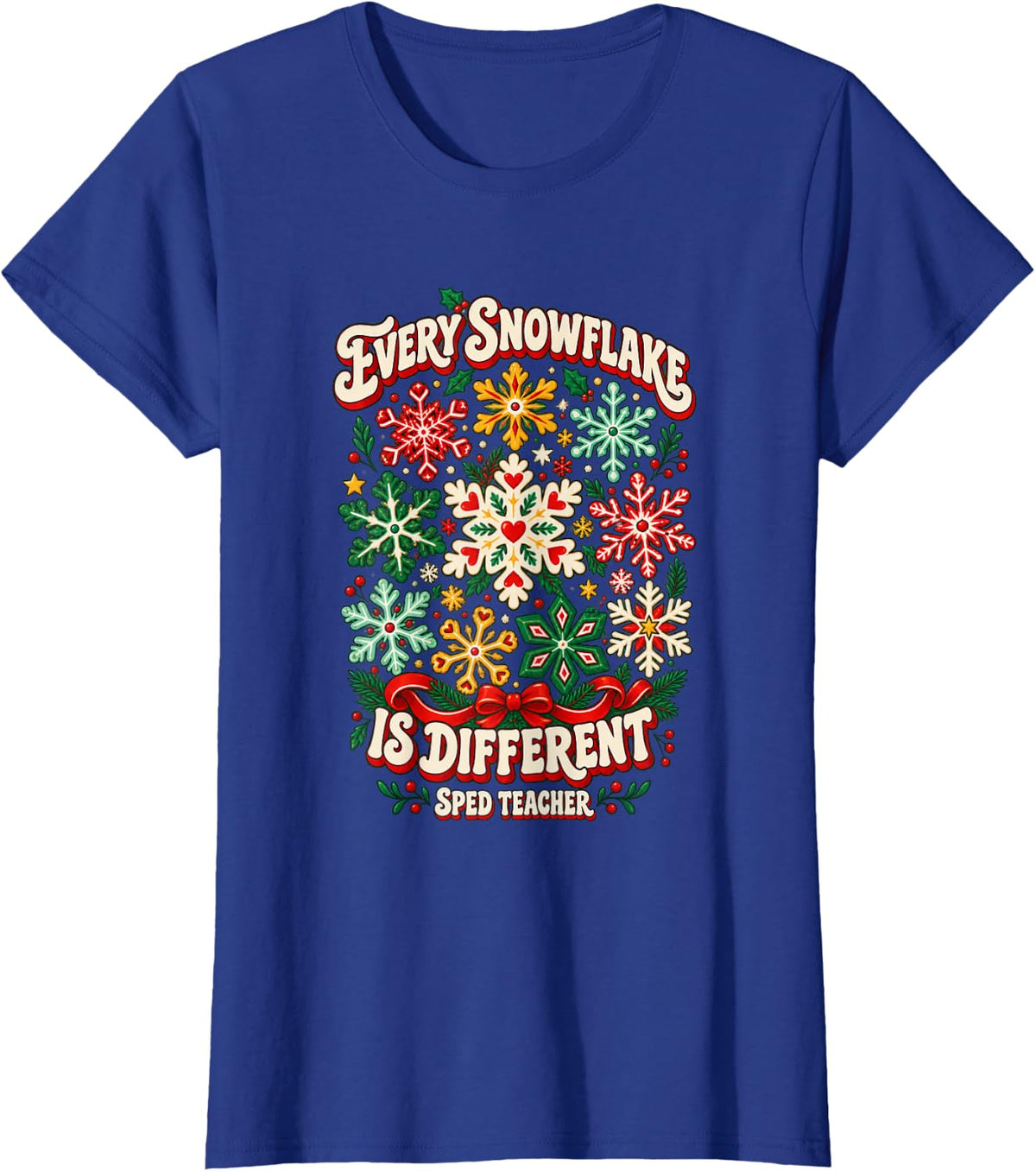 Christmas SPED Teacher Christmas Team T-Shirt - Royal Blue