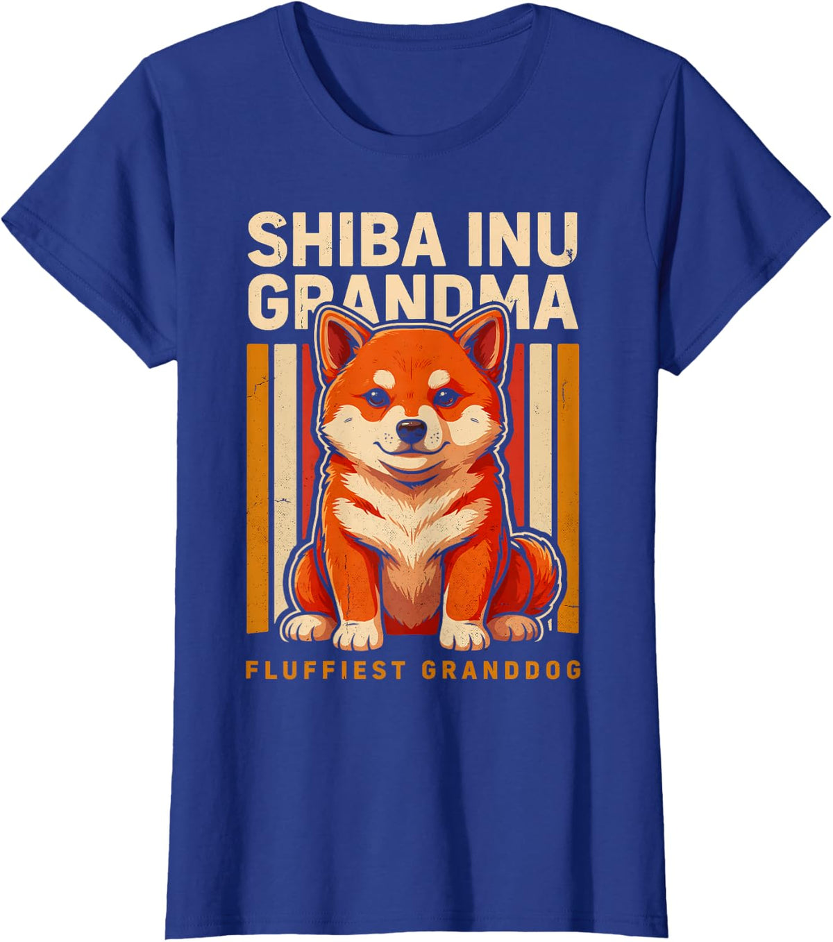 Fluffiest Granddog Shiba Inu Fox Dog Lover T-Shirt - Royal Blue