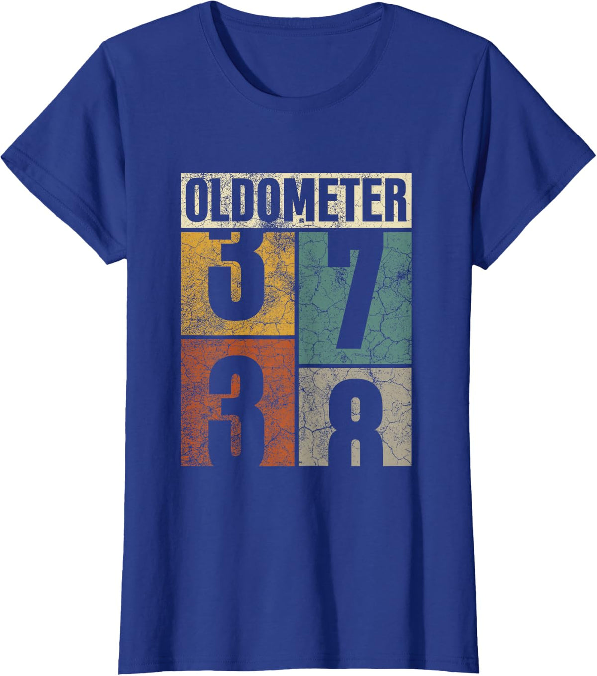 Oldometer 37-38 Legends Retro 38th Birthday Classic His/her T-Shirt - Royal Blue