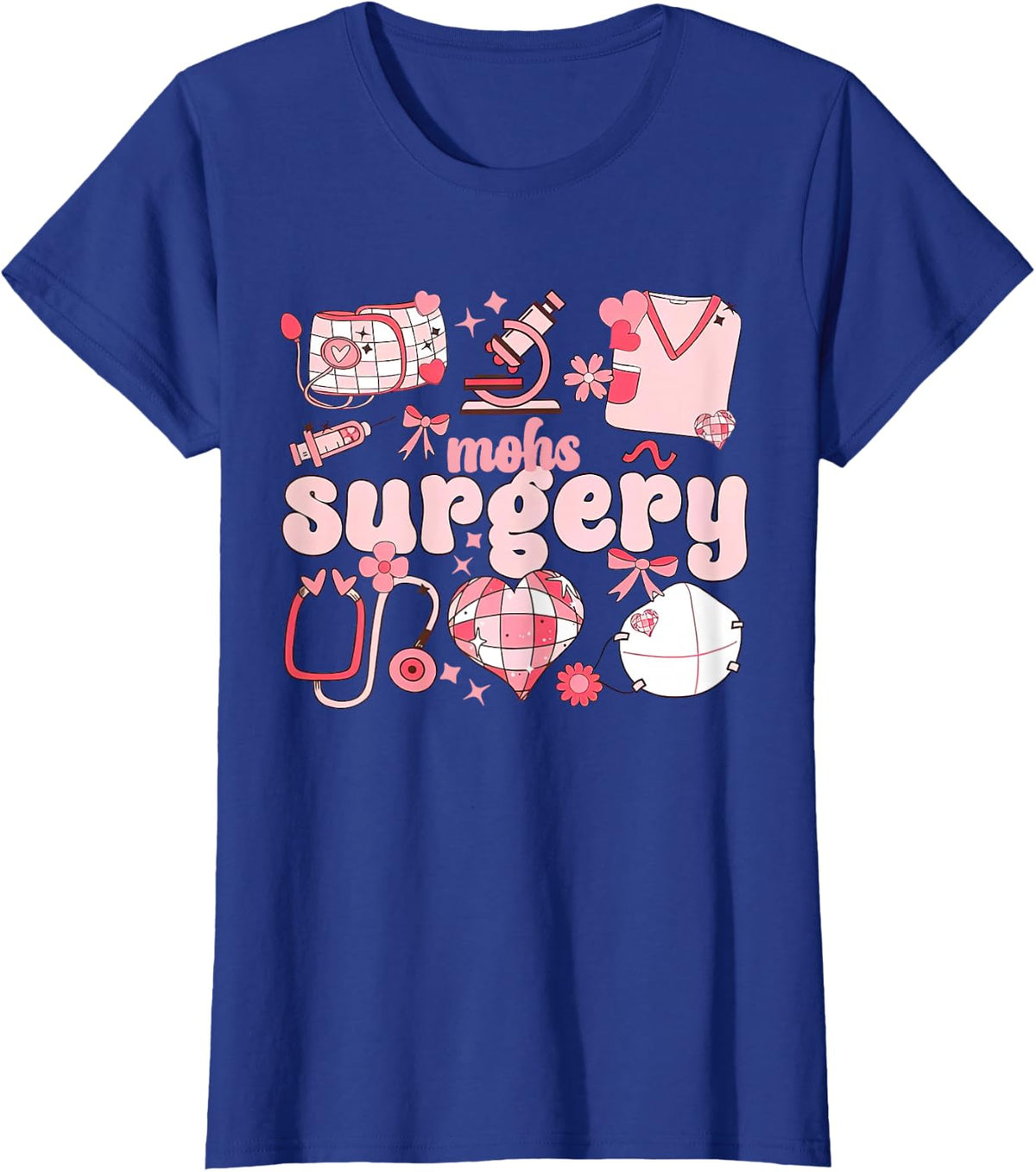 Dermatology Nurse Valentine Mohs Surgery Derm Squad Cosmetic T-Shirt - Royal Blue