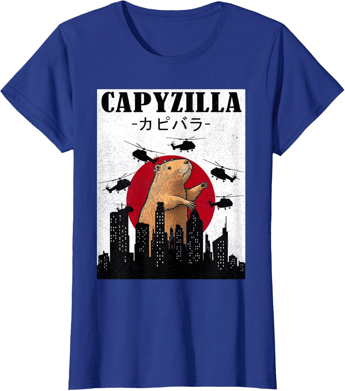 Capybara Shirt Funny Capybara Rodent Capyzilla Funny T-Shirt - Royal Blue