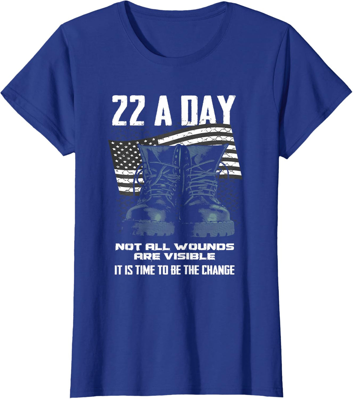 Veteran Suicide Awareness T-Shirt - Royal Blue