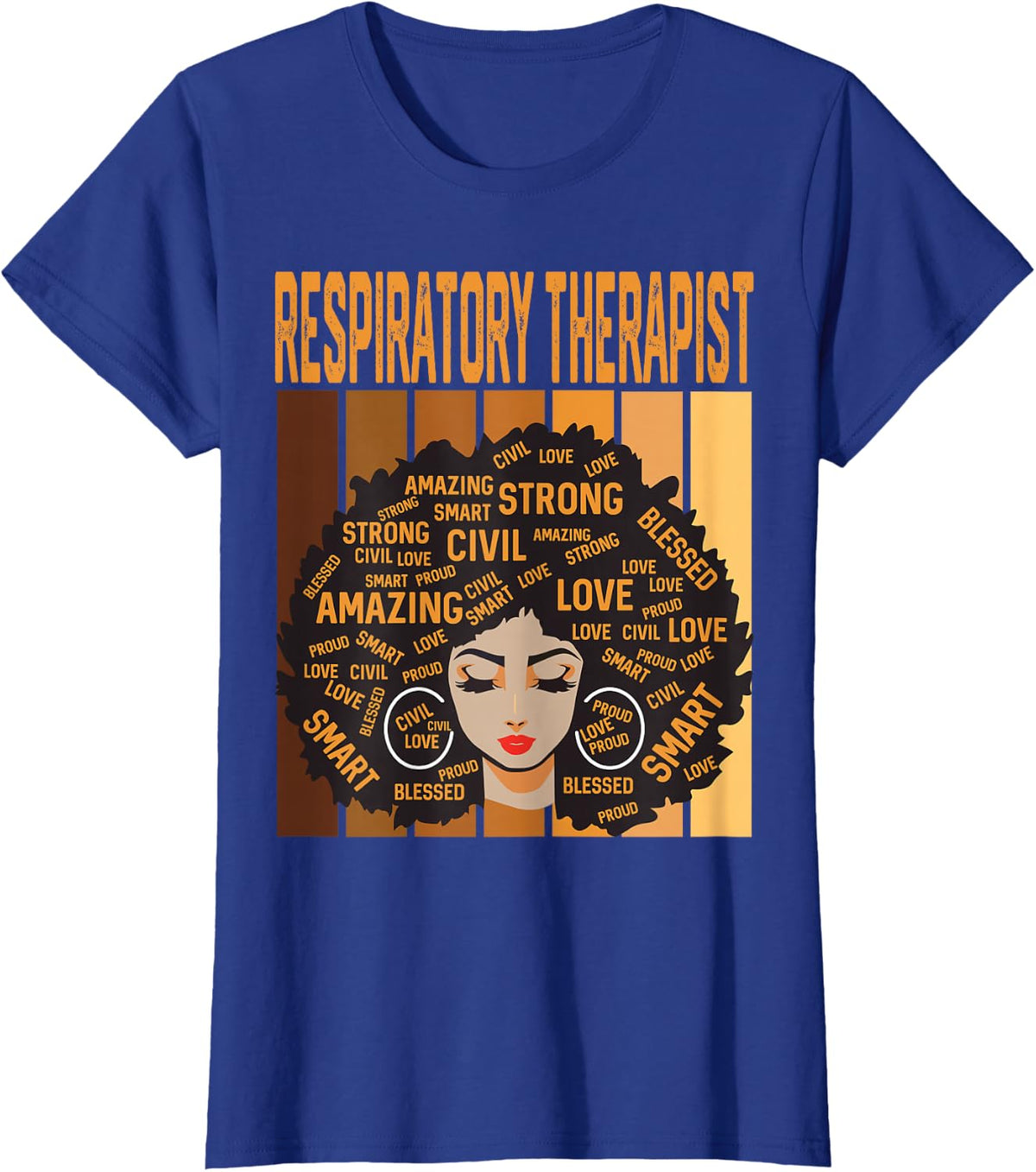 Respiratory Therapist Powerful Black History Month Pride T-Shirt - Royal Blue