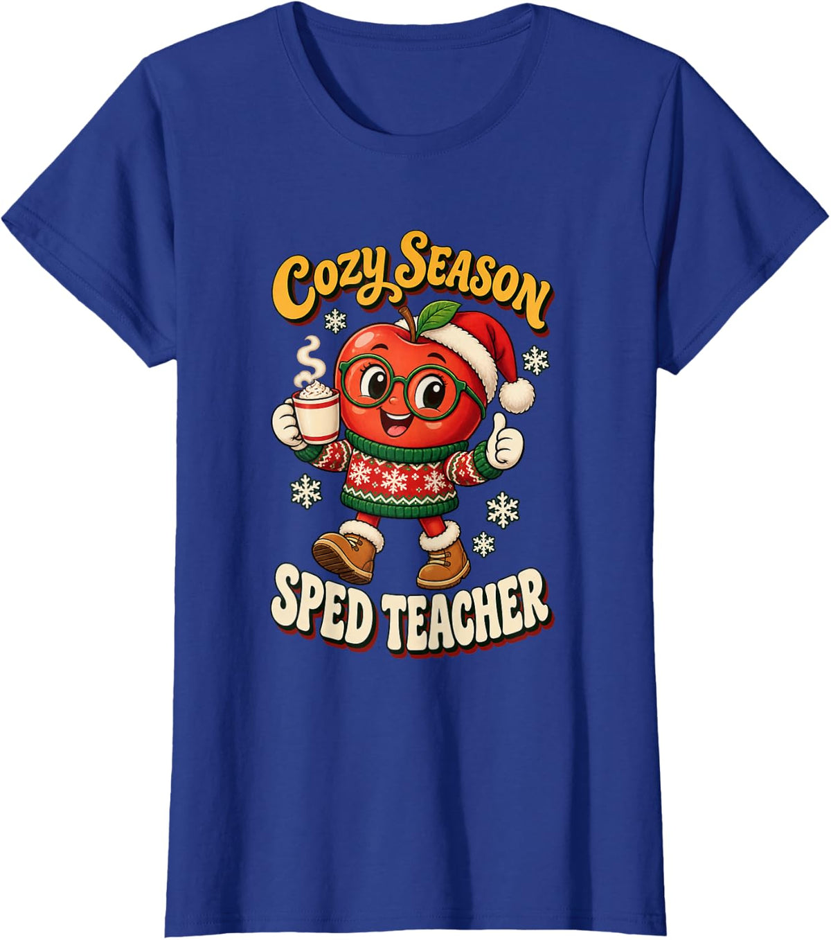 Christmas SPED Teacher Winter Cheer T-Shirt - Royal Blue