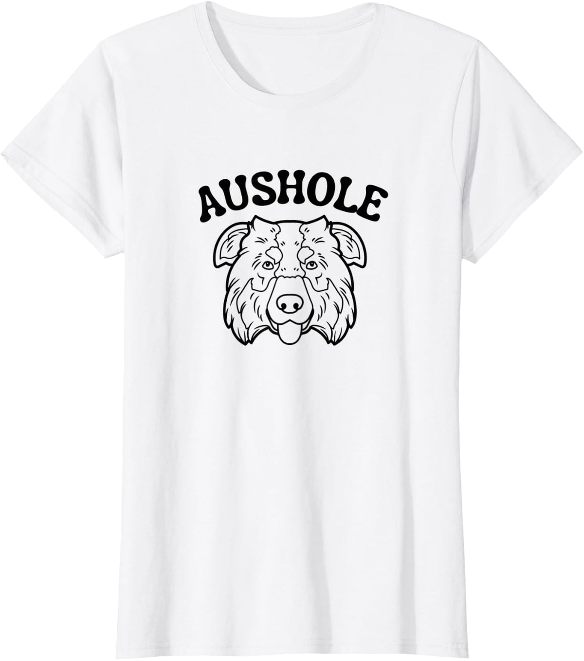 Aushole - Australian Shepherd T-Shirt - White